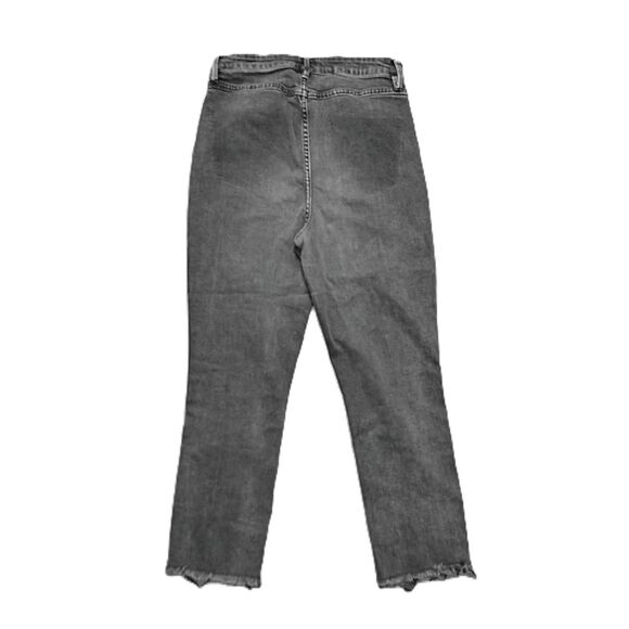 GUESS Crop Straight Leg 30 W Women's Black Stretch Super High Rise Jeans - Picture 2 of 5